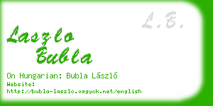 laszlo bubla business card
